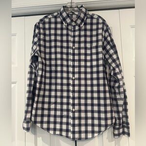 Merona Men's Navy and White Plaid Shirt
